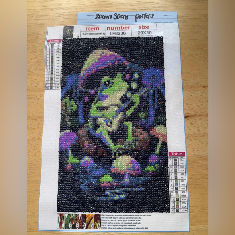 Completed by a cancer survivor Colorful Diamond Painting Poster 20 x 30 cm.